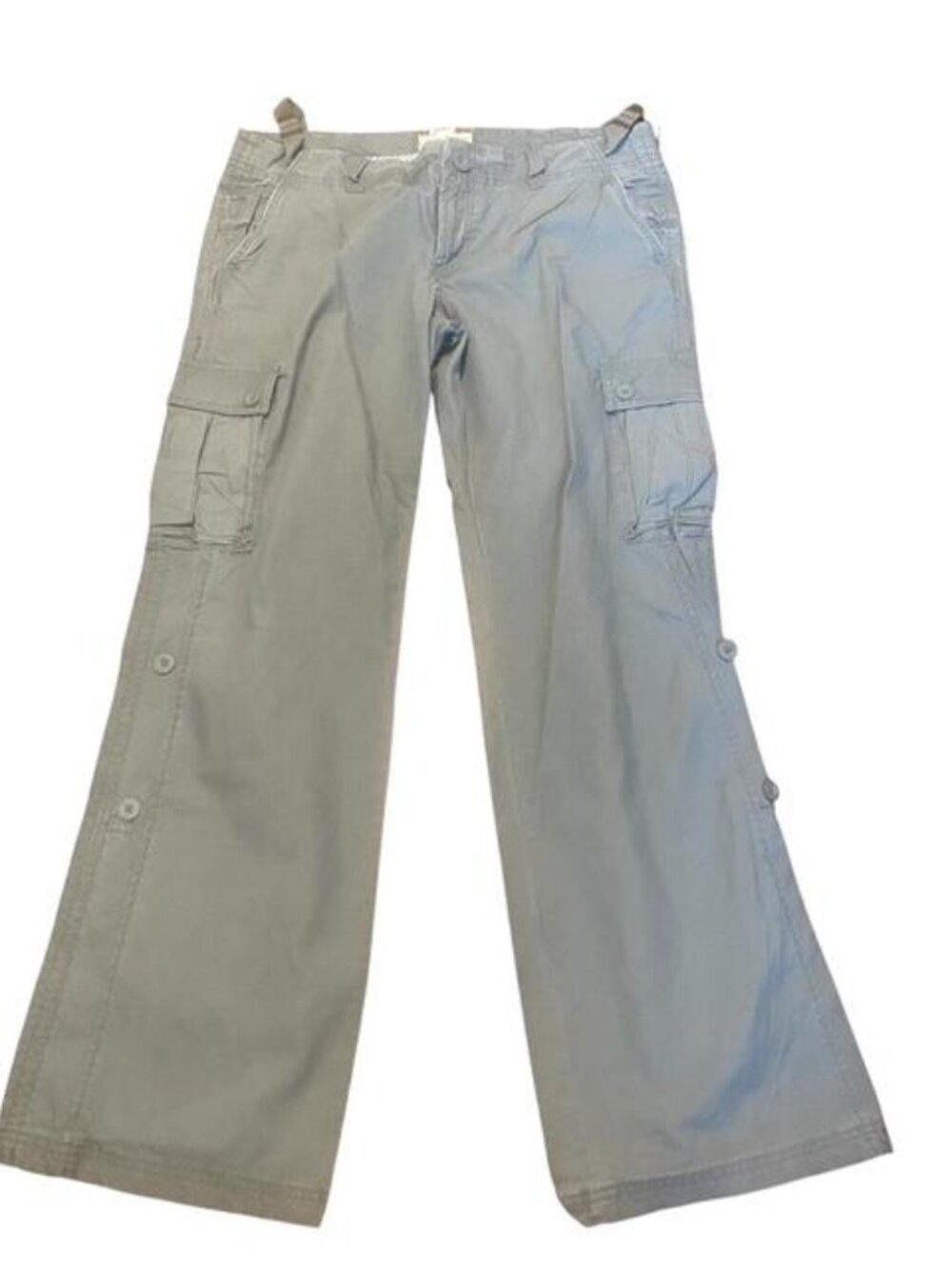 NWT Old Navy Cargo Pants Army Green Low Rise Bootcut Twill Paratroopers Sz 10